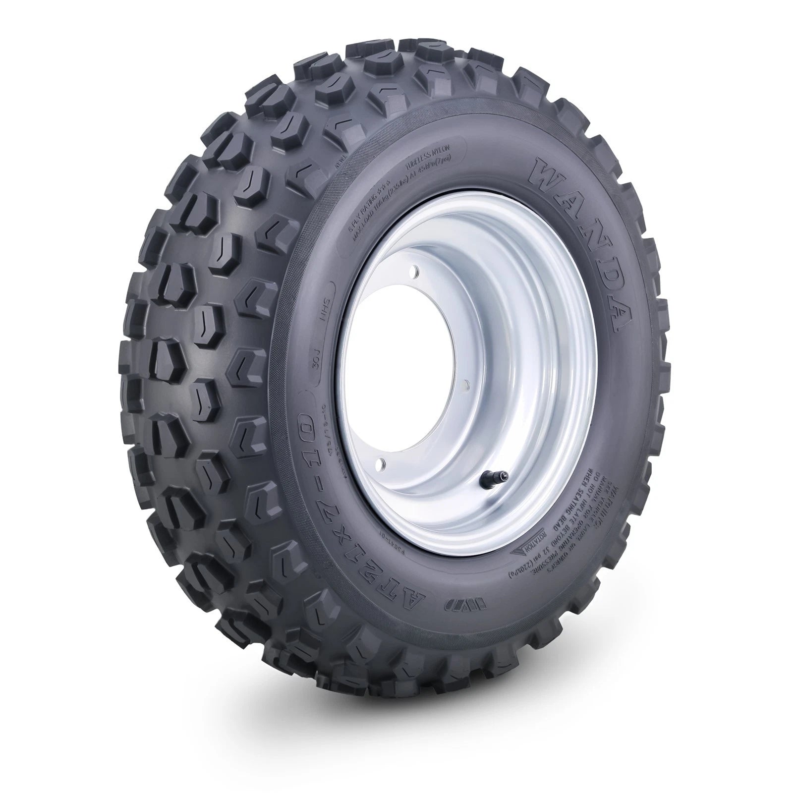 WANDA ATV Tire Assembly 21X7-10 with 4/156mm PCD for ATV (2010–2023)
