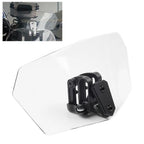 Universal Adjustable Clip-On Windshield Air Deflector Clear/Black