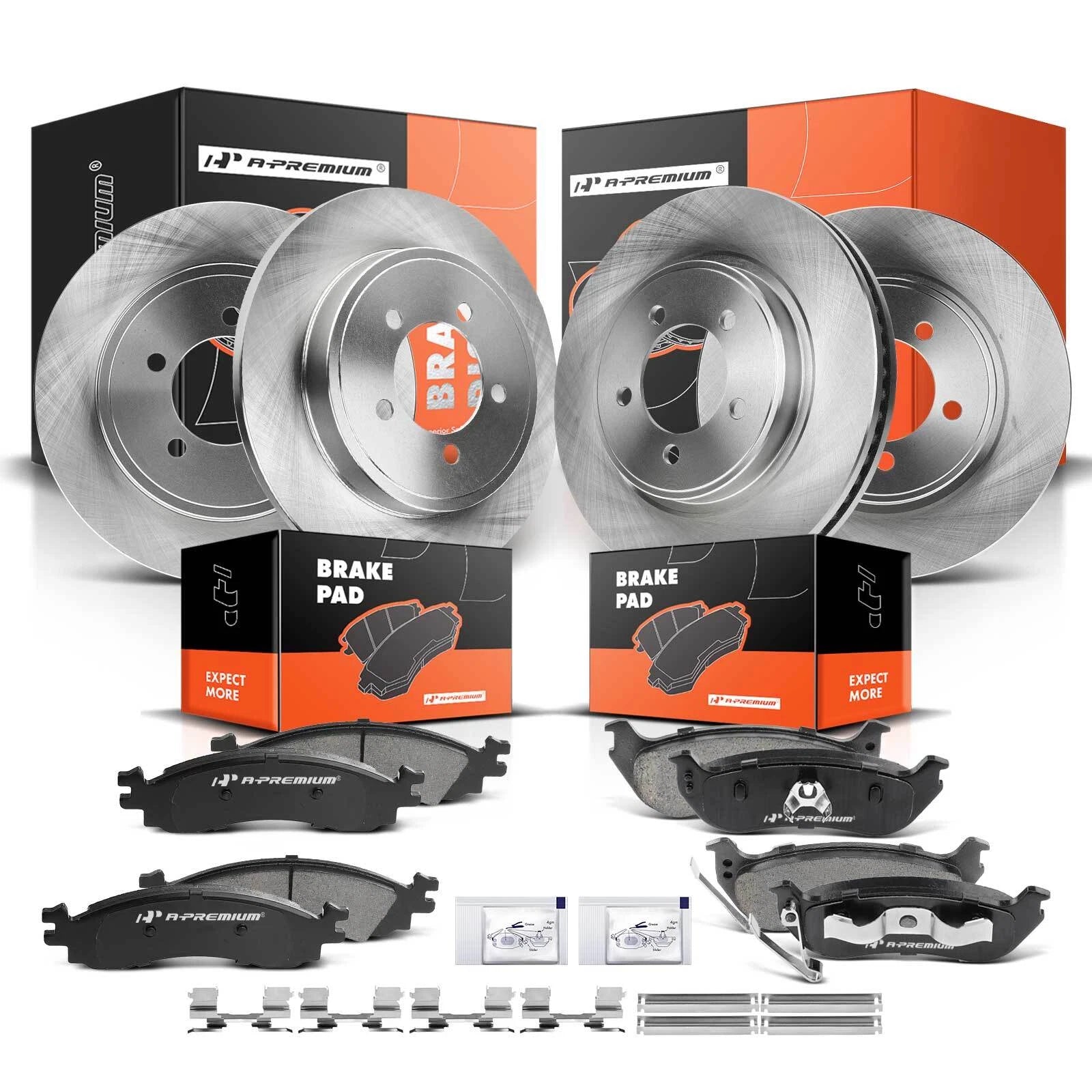 Set of 4 Disc Brake Rotors & Ceramic Pads for Ford Explorer (2006–2010)