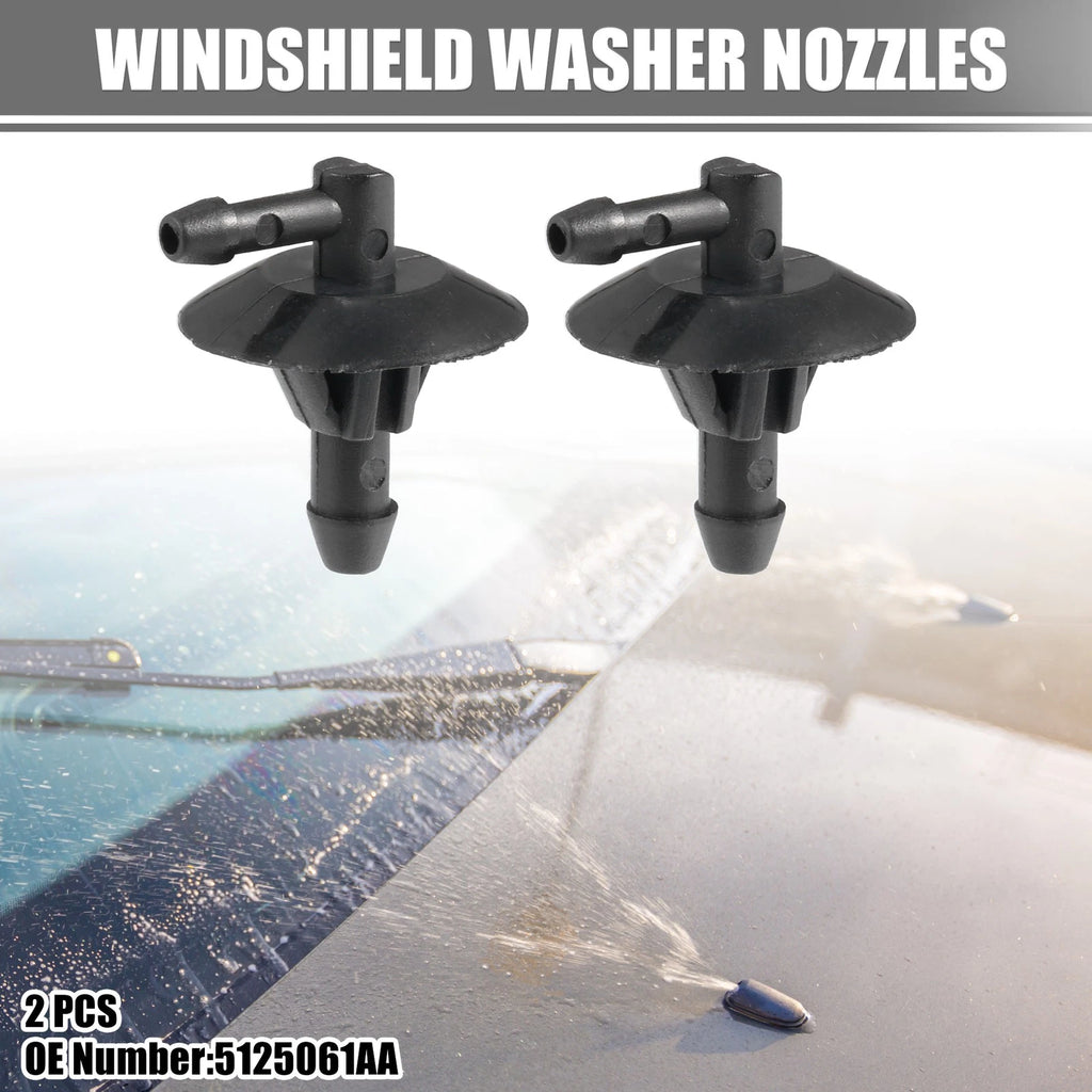 2pcs Windshield Wiper Washer Nozzle Spray Jet for Dodge Sprinter (2007–2018) No. 5125061AA
