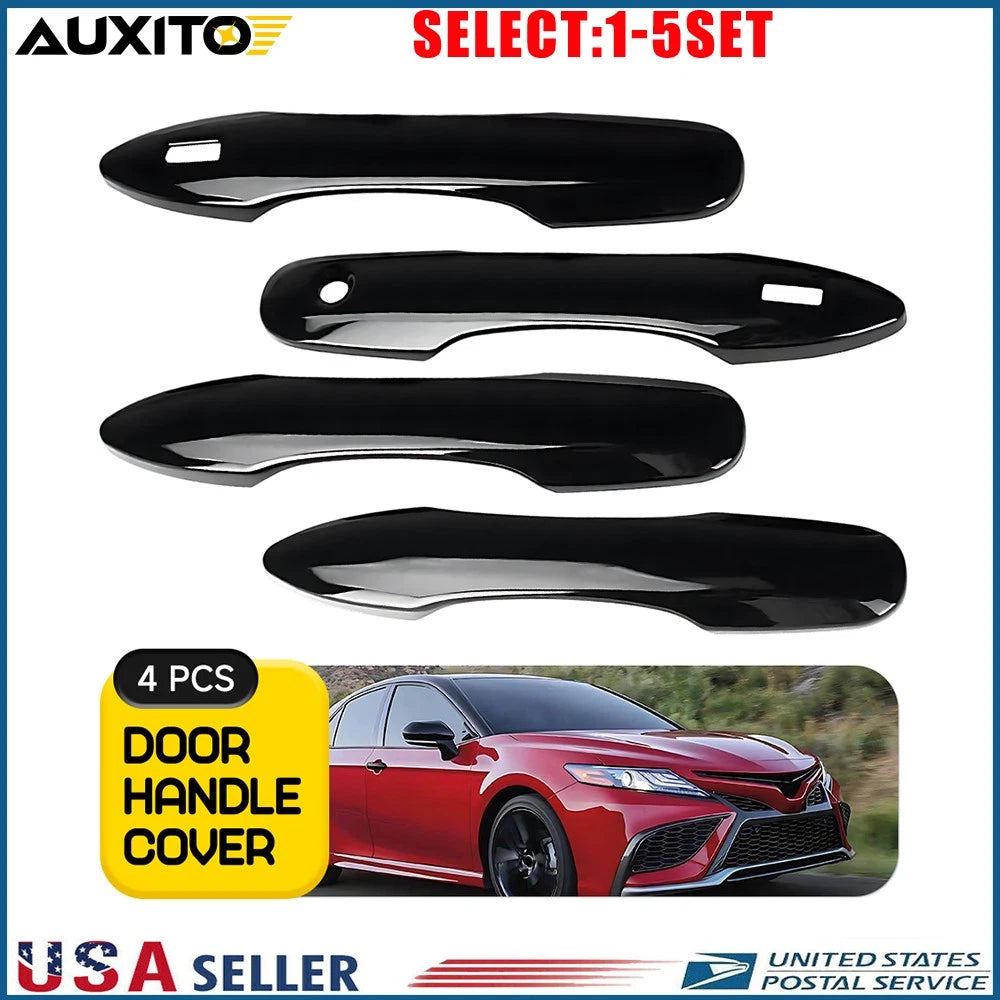 Glossy Black Door Handle Cover for Toyota Camry (2018–2025)