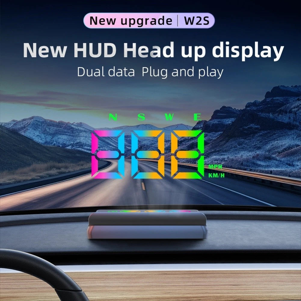 GPS Heads Up Display HUD Digital Speedometer with Alarm Feature for Cars