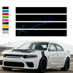 Hood Fender Decals Multi-Color Hash Marks for Dodge Charger Journey (—)