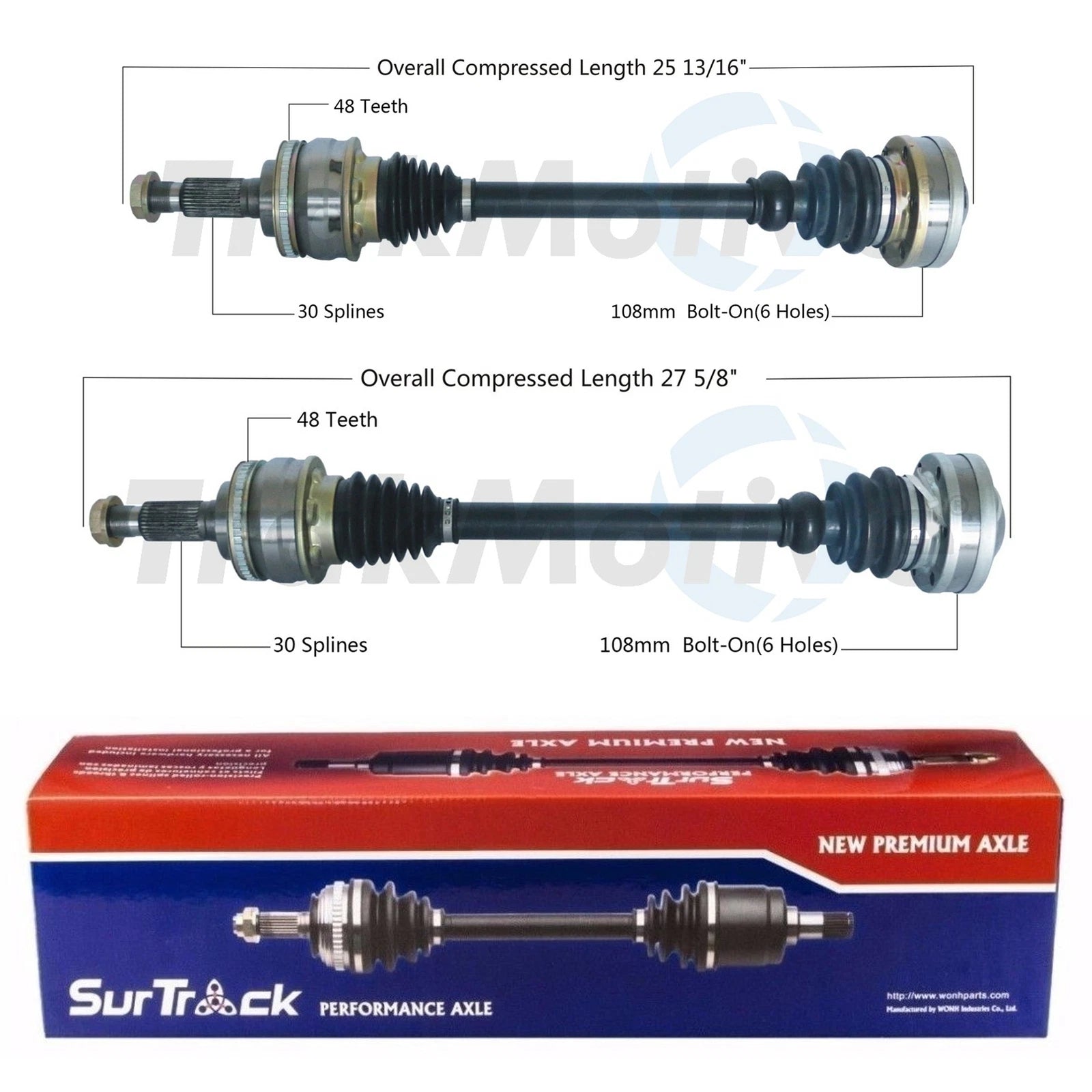 2X Rear CV Axle Shafts for Toyota SC300 Supra (1993–2002)