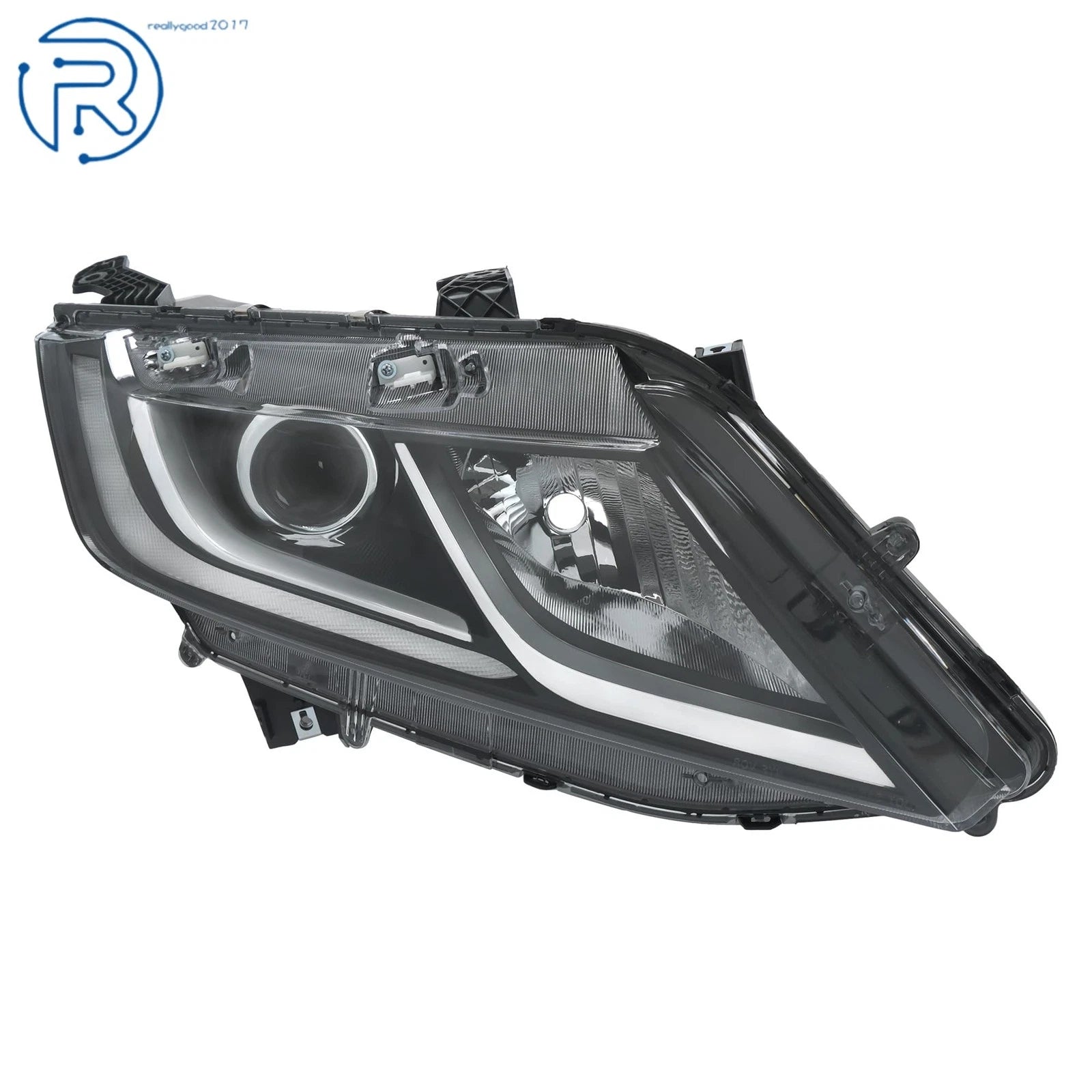 Passenger Side Headlight for Honda Odyssey (2018–2019) w/ LED DRL Black