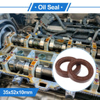 2X Oil Seal Rotary Shaft Seal FKM Rubber 35x52x10mm for Various Models