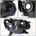 Pair of Black Housing Amber Corner Headlights for Toyota Tacoma (2012–2015)