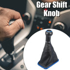 6 Speed Gear Shift Knob Boot with Blue Base for Volkswagen Golf (1997–2006)