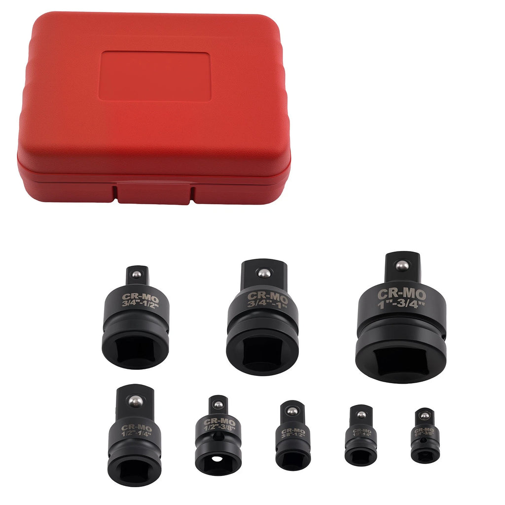 Set of 8 Impact Socket Reducers for Various Models (1/4-1in)