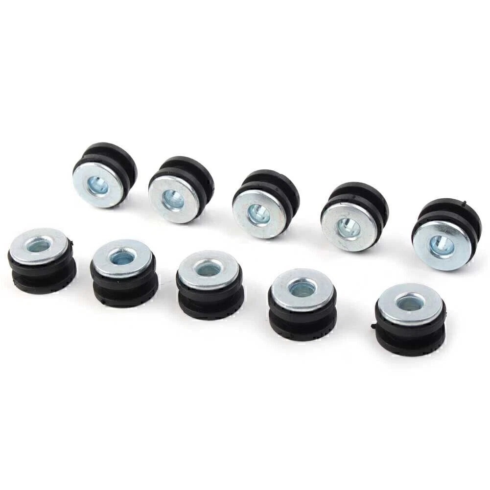 10Pcs Rubber Fairing Cowling Grommet Bushing Bolts for Motorcycle