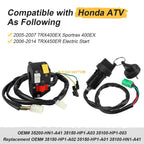 Left Handlebar Switch & Key Switch for Honda Sportrax 400 TRX400EX TRX450ER (2005–2014)