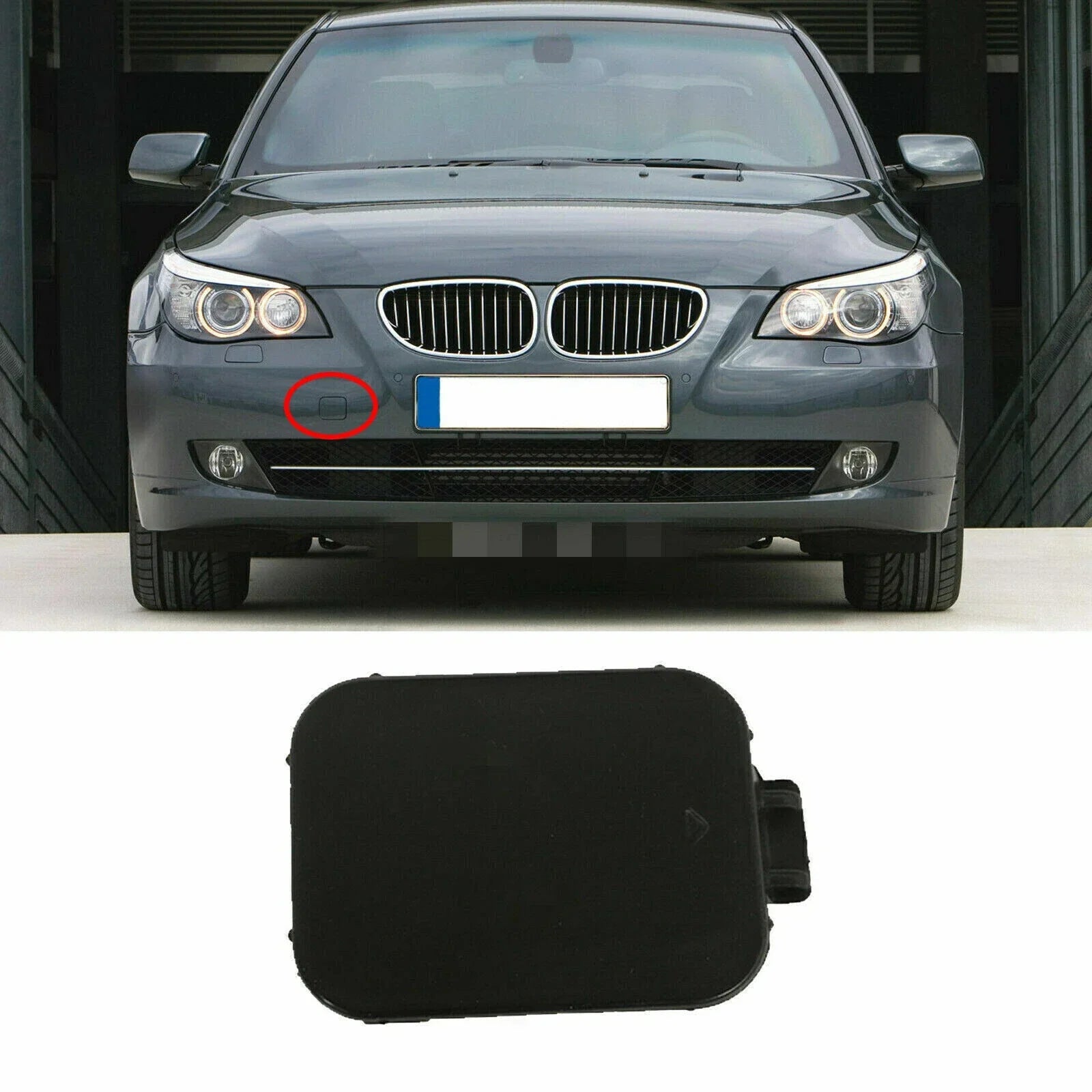 Front Bumper Tow Hook Cover Cap for BMW E60 E61 (2008–2010)