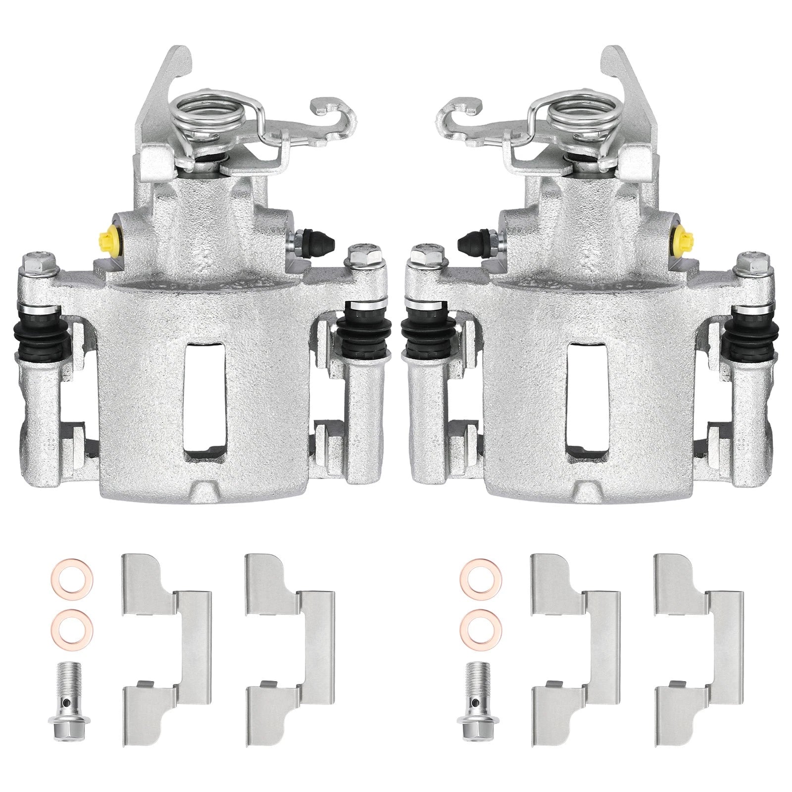 Set of 2 Rear Brake Calipers w/ Bracket for Ford Mustang (2005–2014)
