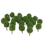 30Pcs 35mm Ball Trees for Model Train Railroad Layout HO OO Scale