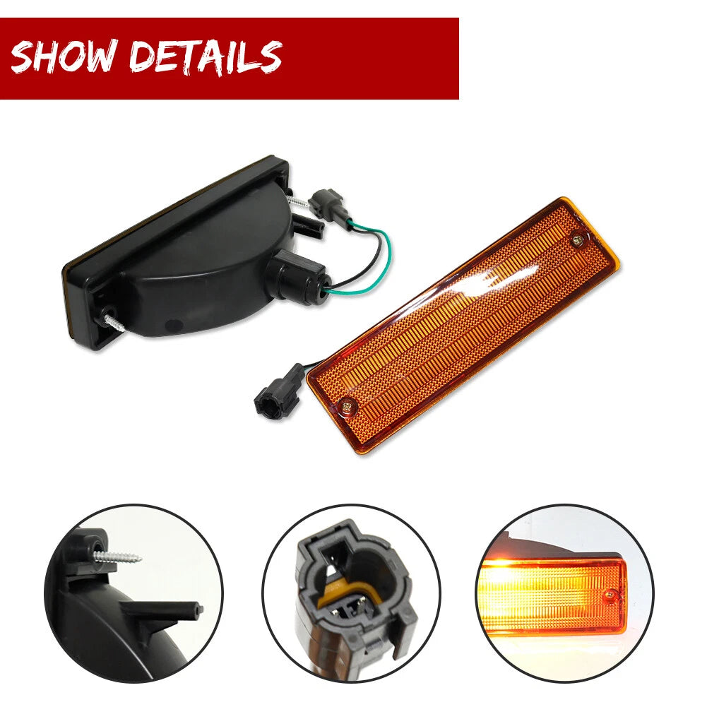 Amber Front Turn Signal Lights for Nissan D21 Hardbody (1988–1997)