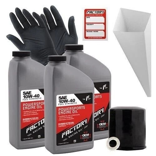 3Qt Oil Change Kit for Kawasaki EX400 KLE300 Z400 (10W40)