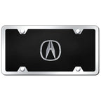 Chrome on Chrome/Black Acrylic License Plate Kit - Officially Licensed for Acura
