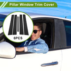 6 Pcs Pillar Window Trim for Chevy Malibu (2008–2012) Black