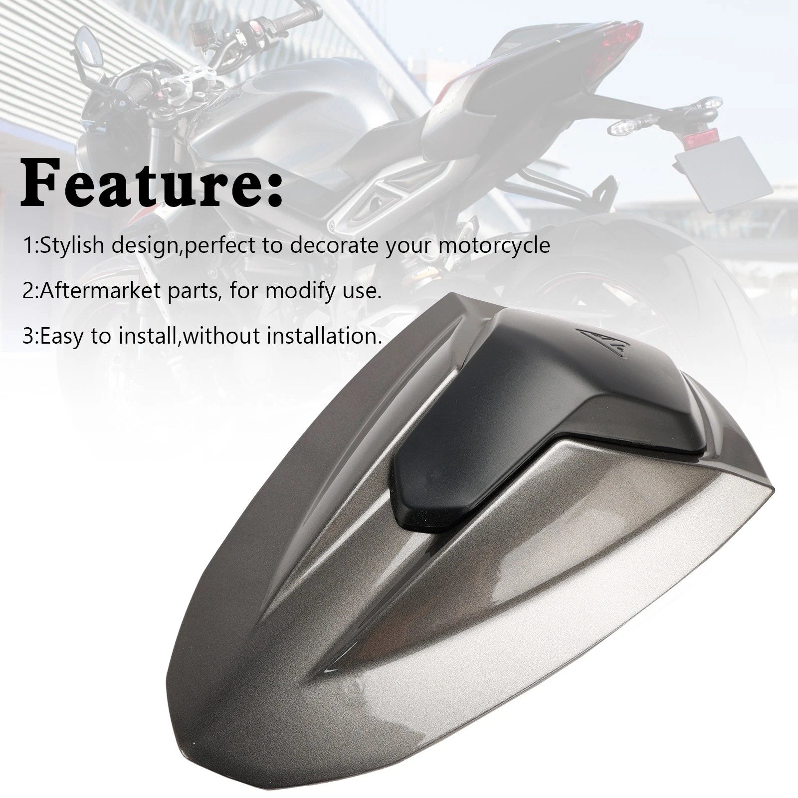 Rear Tail Seat Fairing Cowl Cover for Street Triple RS 765 (2020–2024) Gray