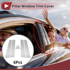 Set of 6 Car Door Pillar Window Trim for Dodge Durango (2011–2020) Chrome