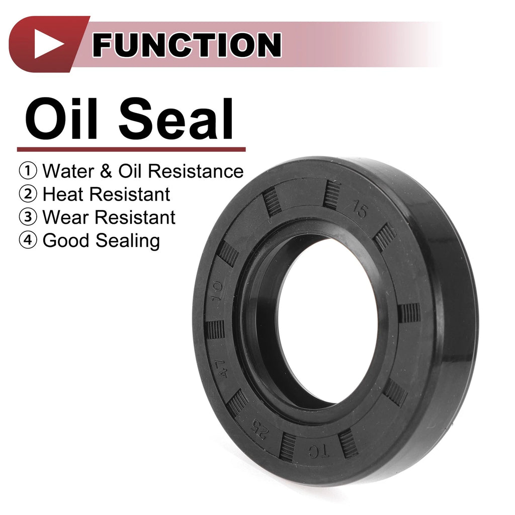 Set of 5 Rotary Shaft Oil Seals 25x47x10mm Nitrile Rubber for Various Models