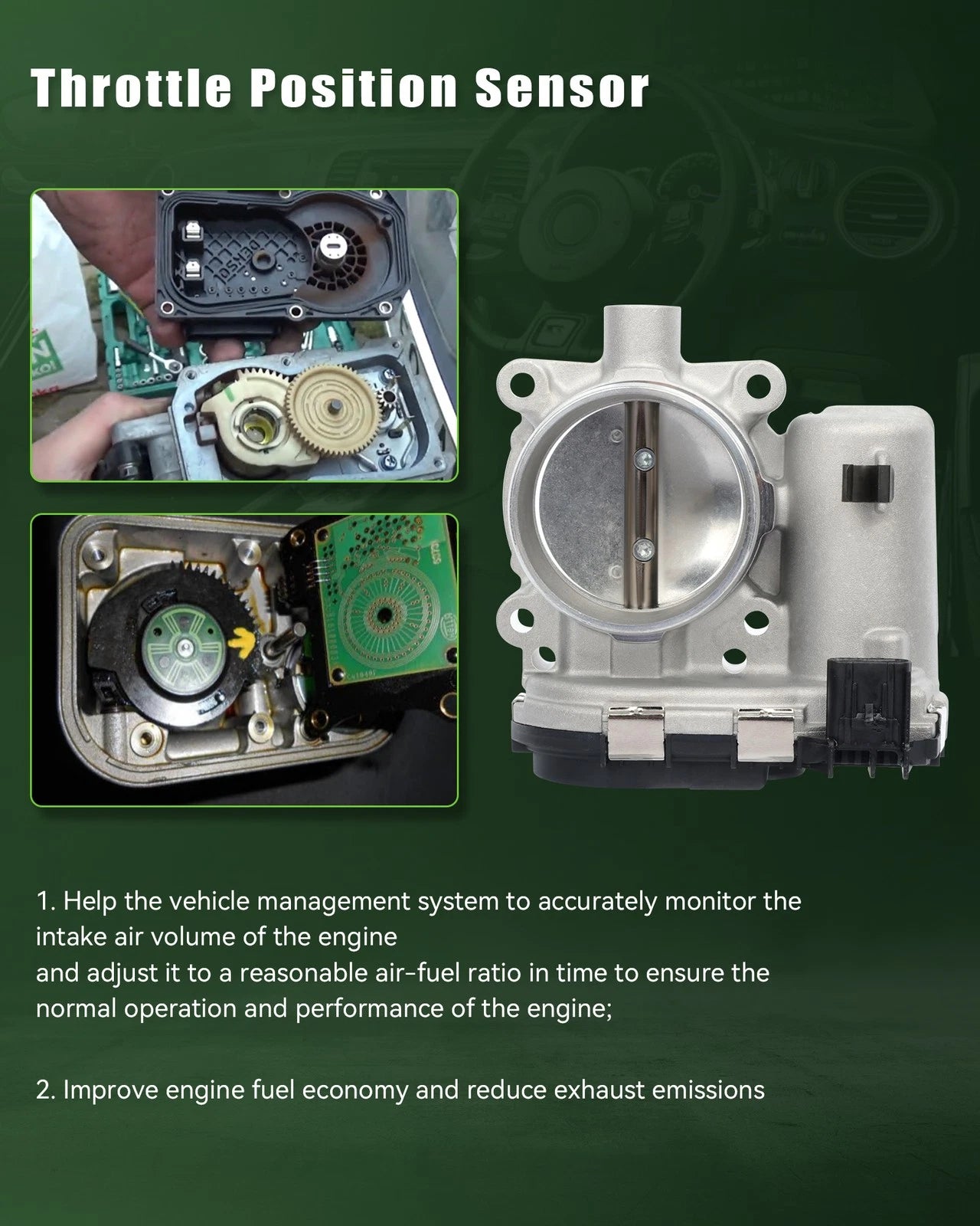 Throttle Body for Ford Explorer, Focus, Fusion, Escape, Edge, Taurus, Lincoln MKZ 2.0L (2013–2019)
