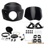 11" Windshield Front Fairing w/5.75" LED Headlight for Harley FXLRS (2020-2023)