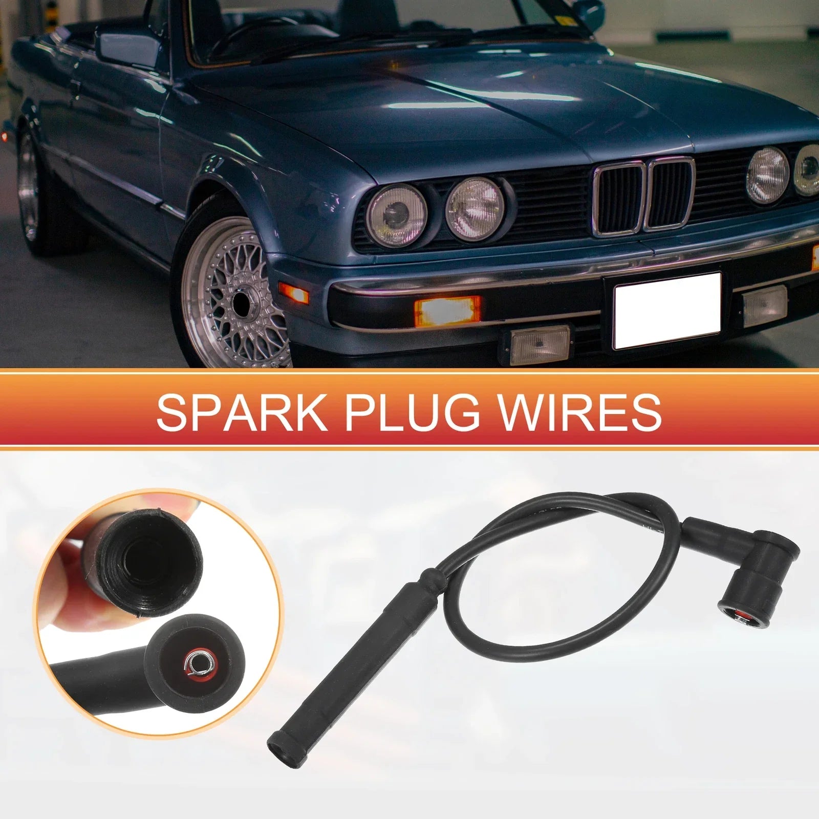 5pcs Spark Plug Wire Ignition Coil Cable for BMW 3 Series E30 E36