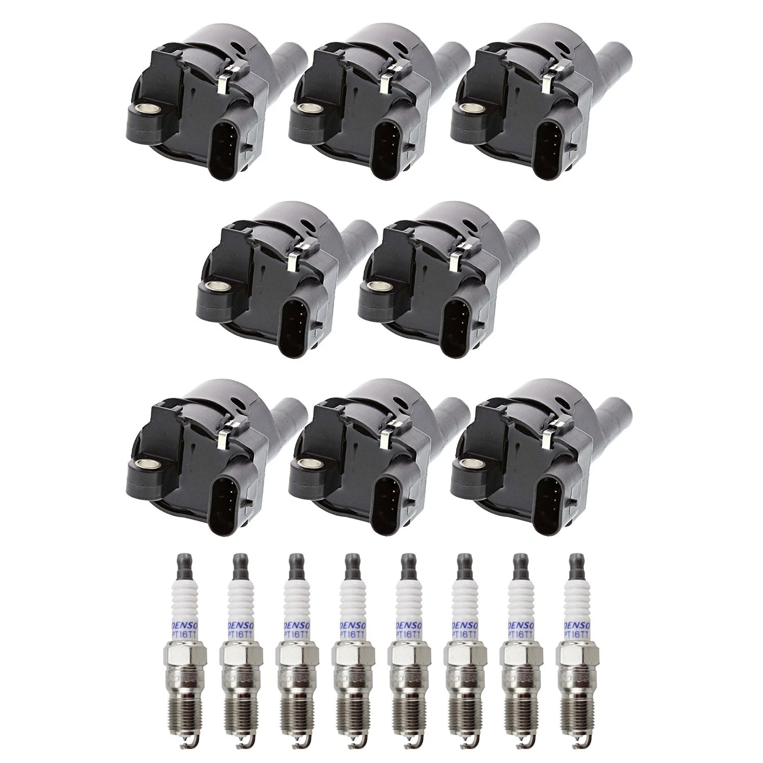 Denso 8 Ignition Coils & 8 Platinum Spark Plugs for Yukon XL 1500 2500