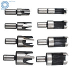 8 Pcs Wood Plug Hole Cutter Dowel Maker Drill Bit Set