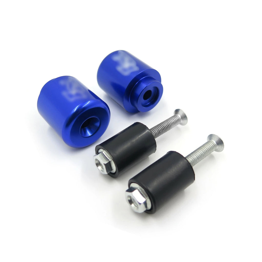 Set of 2 Blue Rubber Bar Ends for Yamaha YZF-R6 (2006–2012), FJR 1300 (2003–2010), YZF-R1 (1998–2012)