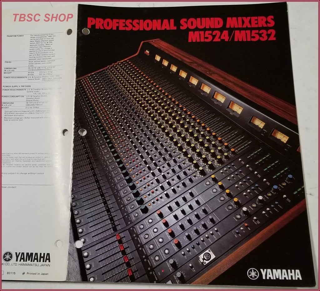 Yamaha M1524 M1532 Mixer Sales Brochure