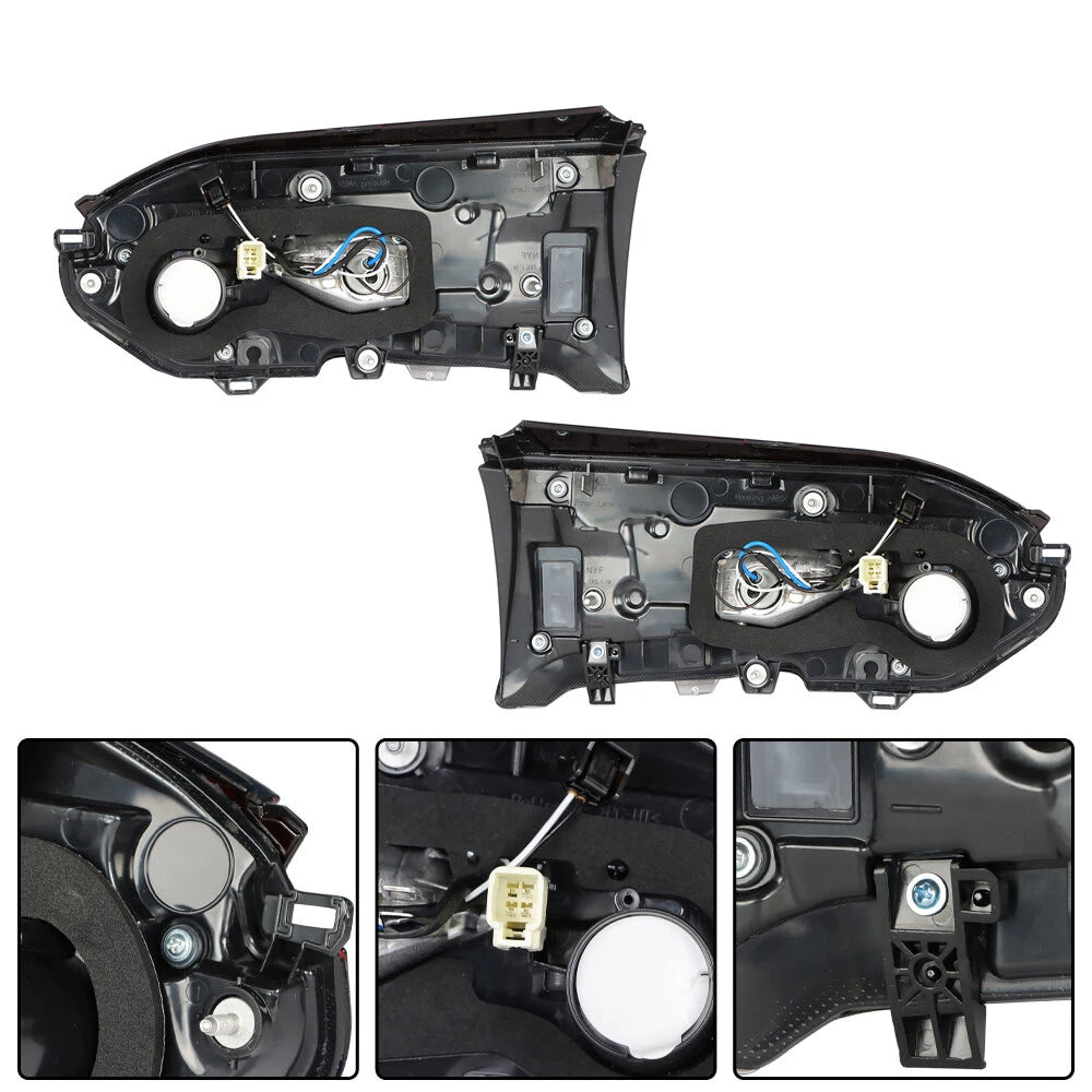 Taillight Assembly Set for Toyota RAV4 (2019–2021) Black Clear Halogen