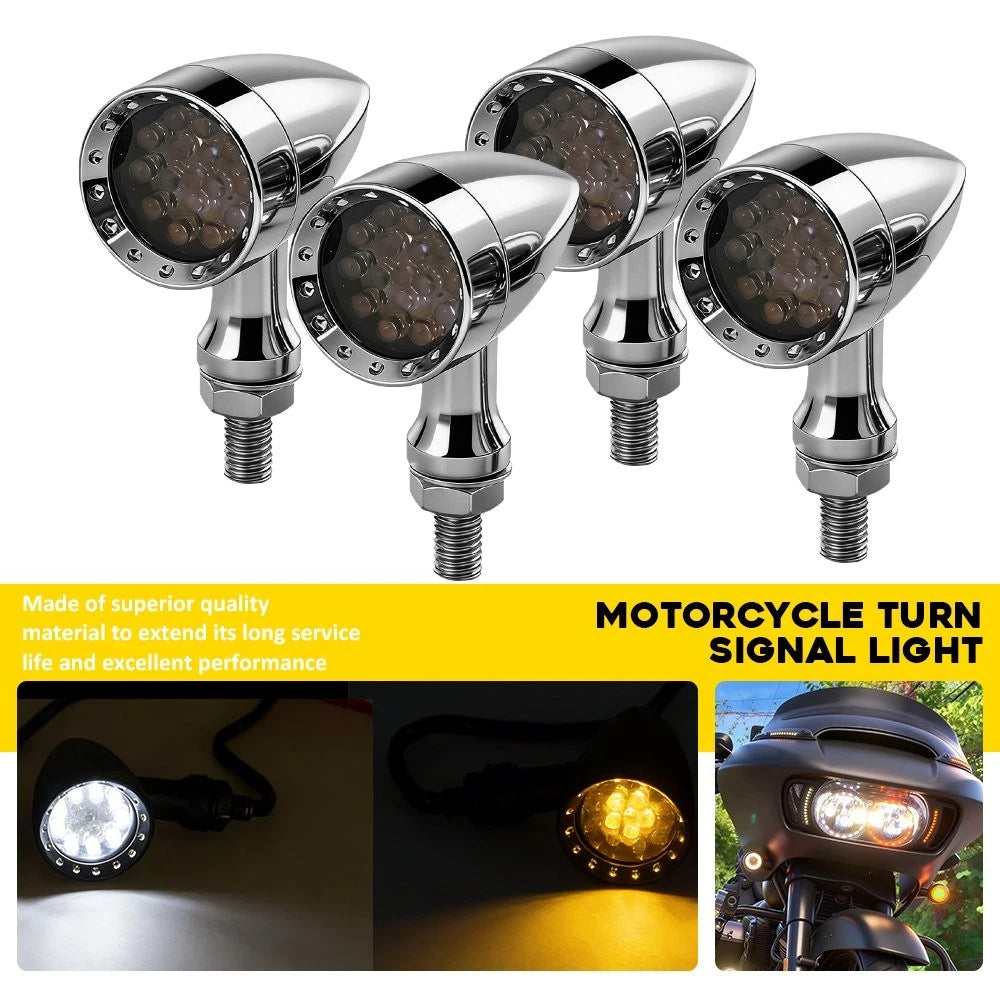 4Pcs LED Blinker Turn Signal DRL Light for Harley Sportster 1200 883 (2004–2023)