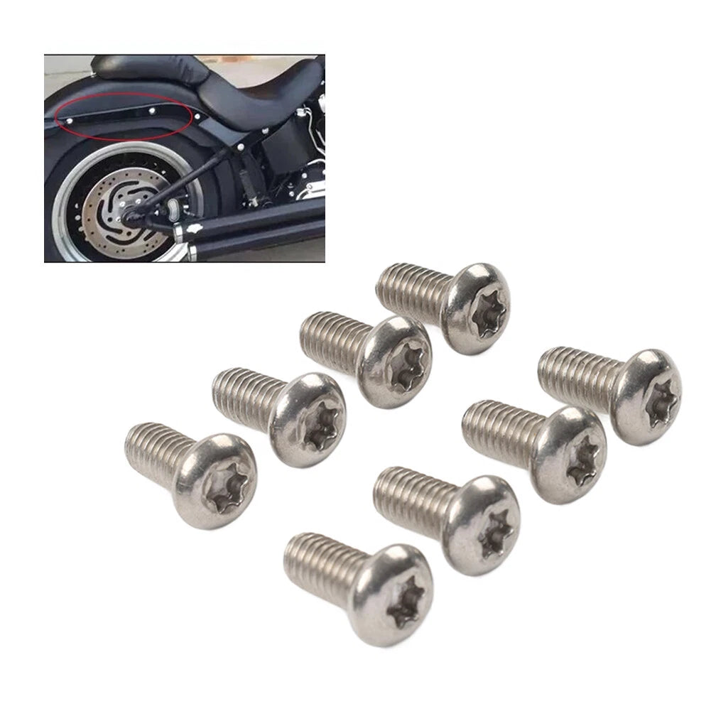 Set of 8 Rear Fender Mounting Bolt Screws for Harley FLSTFI Softail (2000–2017)