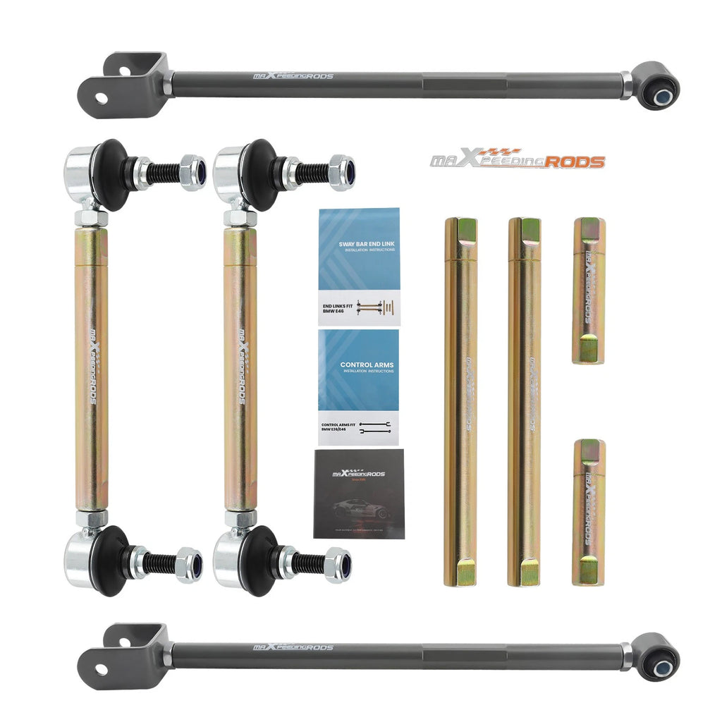 Rear Lower Camber Arm & Front Sway Bar End Link for BMW 320i 323Ci 325i 328i M3 (2001–2006)