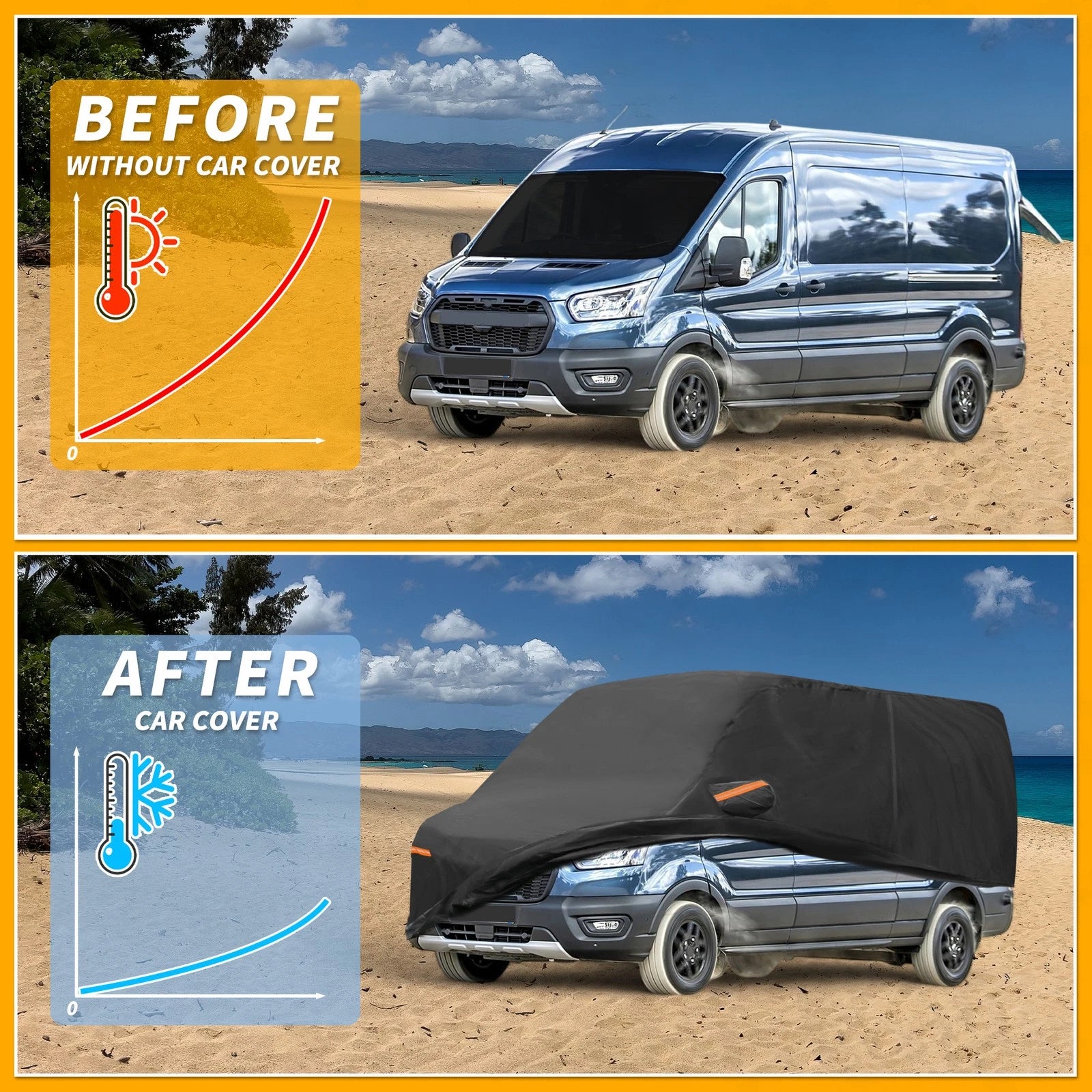 Waterproof All Weather Car Cover for Ford Transit Connect (2010–2023)