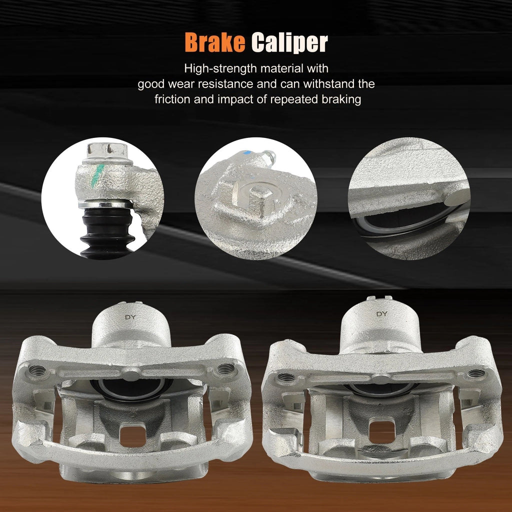 Front Pair Brake Calipers w/ Bracket for Nissan Sentra (2007–2019)