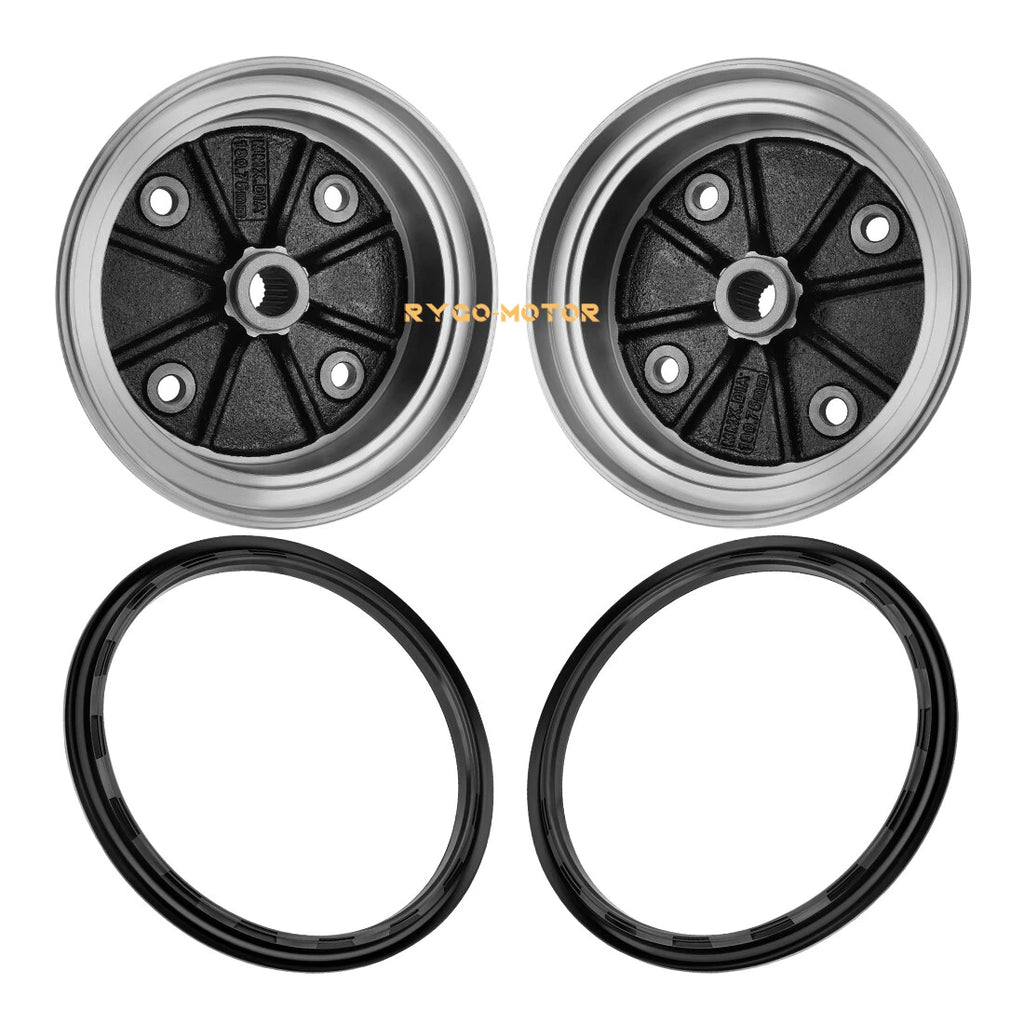 2X Rear Brake Drum Wheel Hub & Seal for Kawasaki Mule 3000 3010 (2001–2008)
