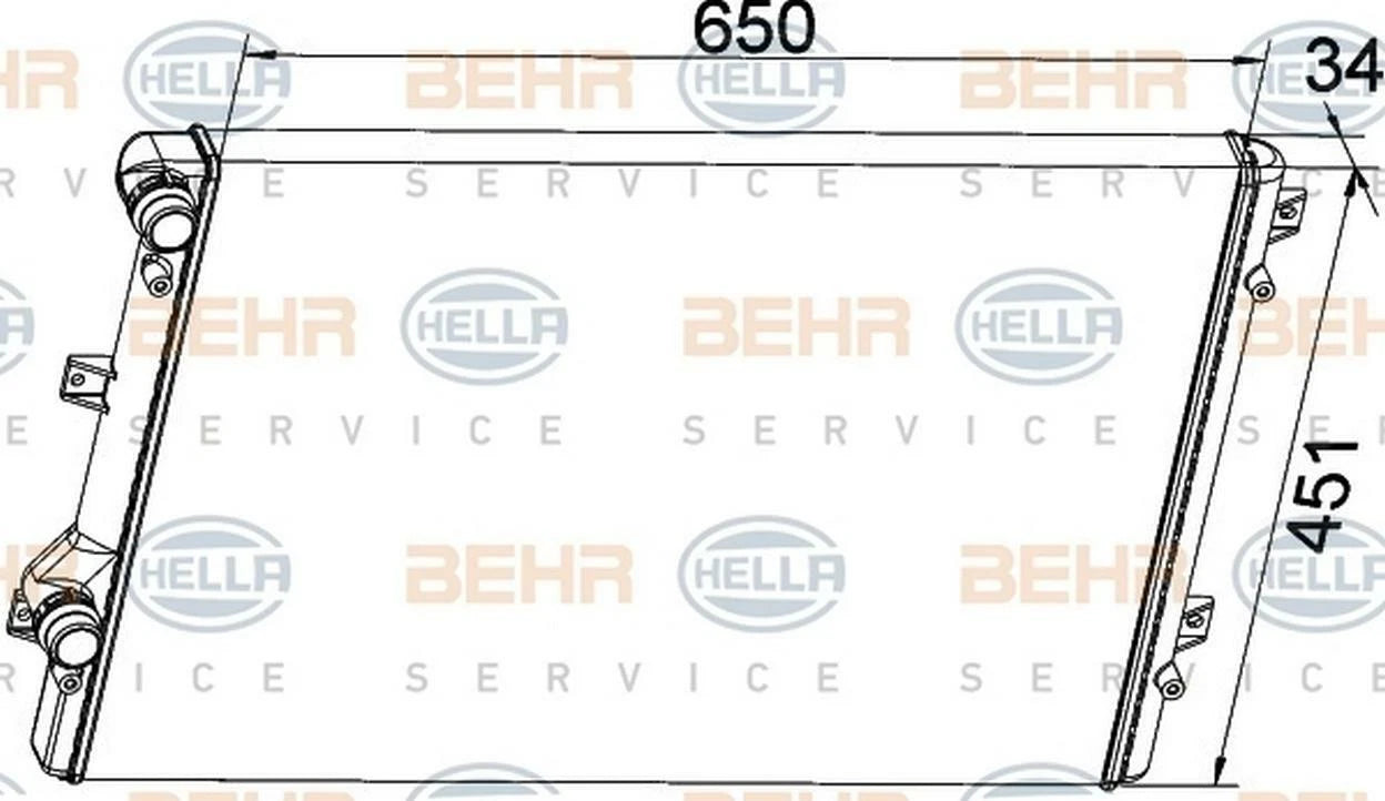 BehrHellaService Radiator for Audi A3 (2013)