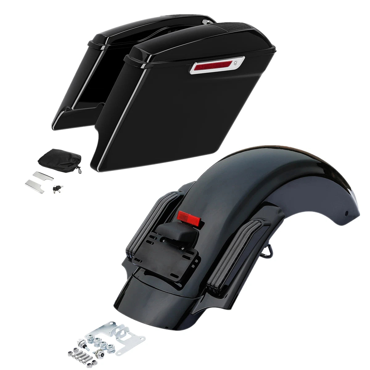 5" Saddlebags & 6"x9" Speaker Cutout Rear Fender for Harley Touring (2014–2024)