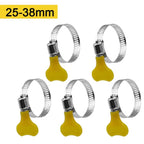 Set of 5 Hose Clamps 10-38mm Corrosion-Resistant Gas Leak Waterproof