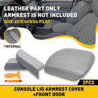 Center Console Lid & Door Armrest Cover for Honda Pilot (2009–2015)
