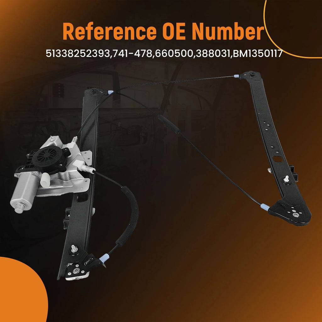 Front Left Window Mechanism for BMW E39 525i 528i 530i 540i (1996–2003) 51338252393