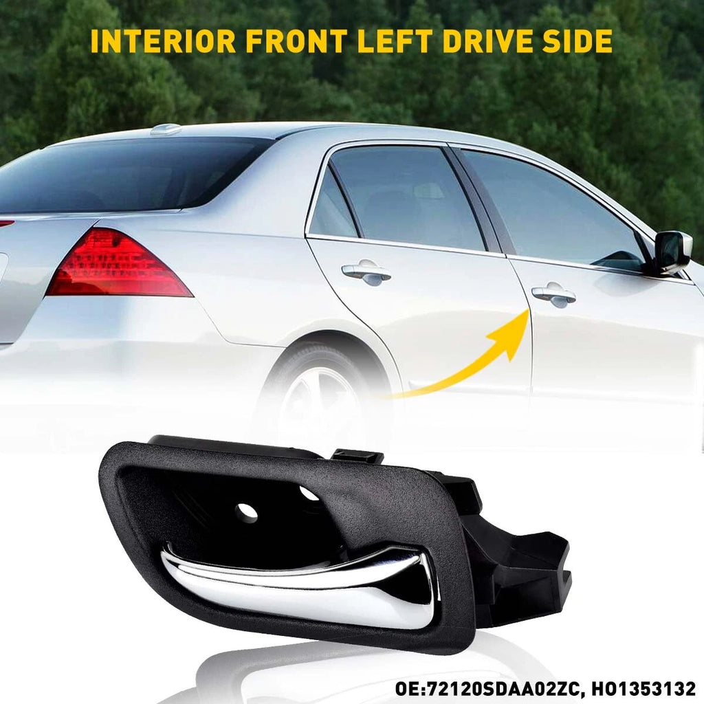 Interior Door Handle for Honda Accord (2003–2007) Front Passenger Black Plastic
