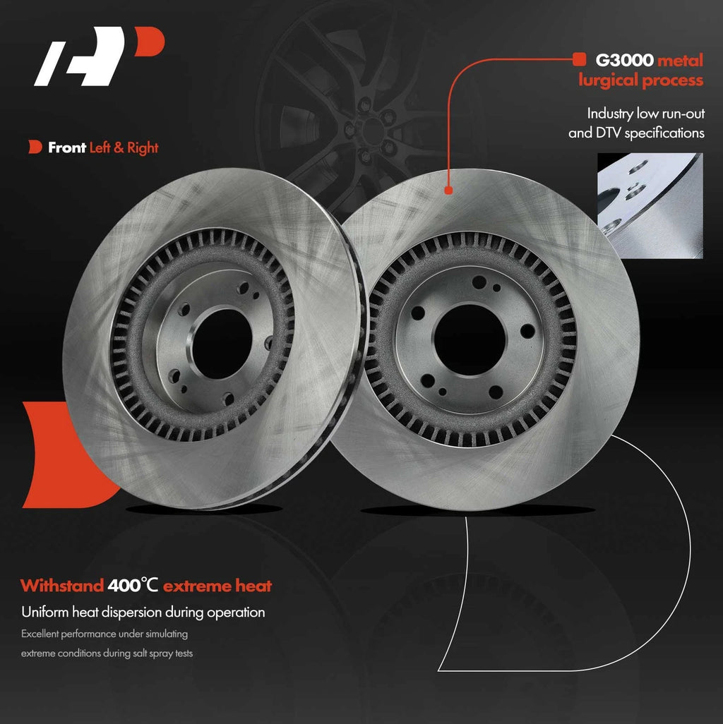 Front Disc Brake Rotor & Ceramic Pad Set for Hyundai Sonata Tucson (2011–2023)