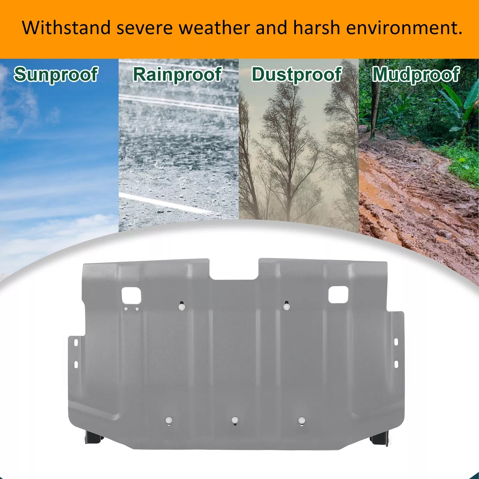 Aluminum Rear Skid Plate for Toyota FJ Cruiser (2007–2013)