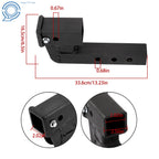 Trailer Hitch Riser for 2 Inch Receivers (7500 lbs, 4 Inch Rise/Drop)