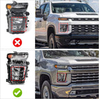 LED Headlight for Chevy Silverado 2500HD 3500HD (2020–2023)