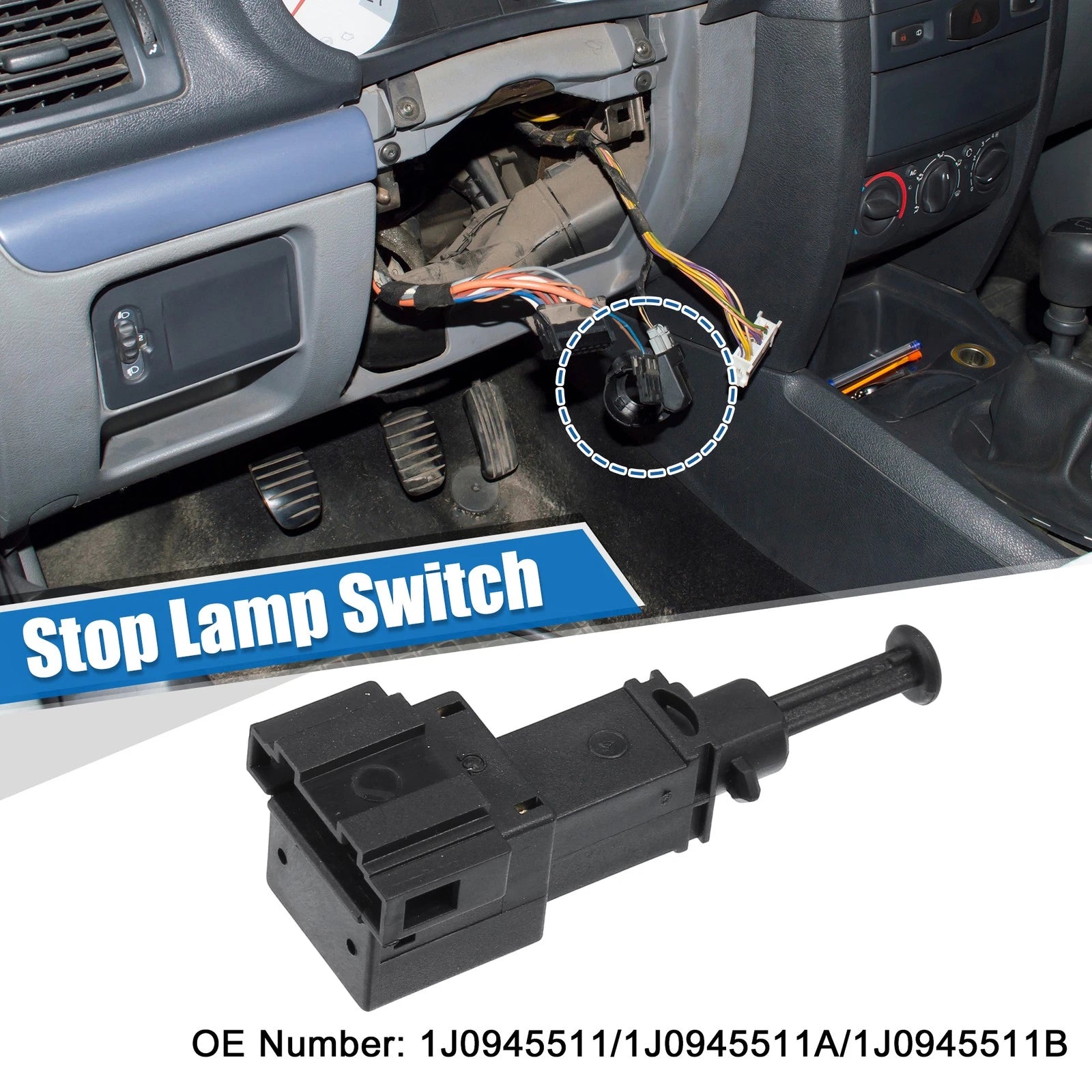 Brake Light Switch for Audi A3 (2003–2012) No. 1J0945511/1J0945511A/1J0945511B